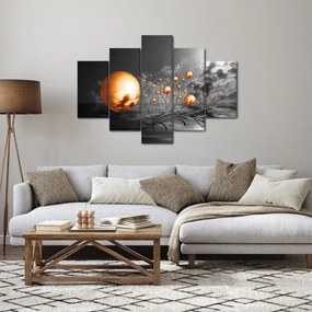 Tabloul bilelor portocalii abstarcte (150x105 cm)