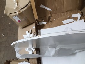 OFERTA Masa rotunda de dining HARRY 100x100, alb II. calitate