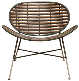 Scaun dining multicolor din rattan Santaï