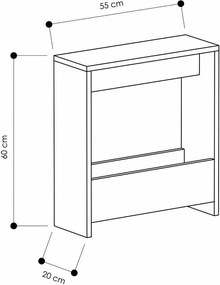 Măsuță auxiliară Simpi White