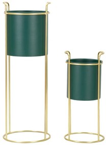 Ghivece decorative 2 buc. din metal ø 24 cm Grent Slim – Mauro Ferretti