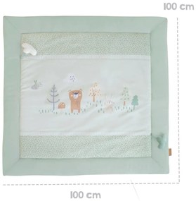 Saltea de joacă pentru copii verde-deschis 100x100 cm Woodland Buddies – Roba