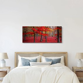 Tablou - Pădurea roșie (120x50 cm)