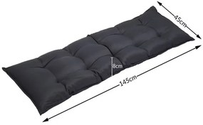Deuba Perna bancheta 145x45x8 cm - antracit