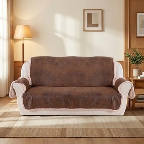 decoDoma Cuverturi de lux cu BLĂNIŢĂ fotoliu triplu - şezut 170 cm