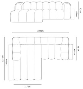 Coltar Lupine chenille Eden L230 cm