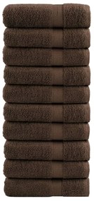 vidaXL Prosoape de mâini premium SOLUND 10 buc maro 50x100cm 600gsm
