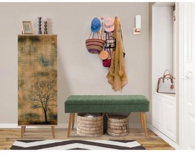 Mobilier pentru hol Feliz 501 (Stejar sonoma + Verde). 1089408