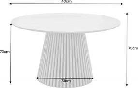 Masa rotunda Valhalla Wood 140cm, stejar inchis