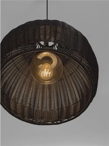 Lustra, Pendul din ratan sintetic pentru exterior Pals negru