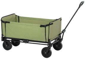 Outsunny Căruț de grădină pliabil 130 L căruț de transport sac detașabil mâner telescopic rotativ 90 x 50 x 60 cm negru | Aosom Romania