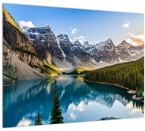 Tablou pe sticlă - Kanada. Parcul național Banff, Moraine Lake (70x50 cm)