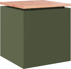 vidaXL Bancă de grădină Olivengrønn 40 x 40 x 43 cm Oțel