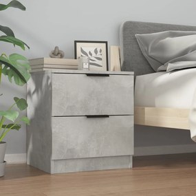 811222 vidaXL Noptieră, gri beton, lemn prelucrat