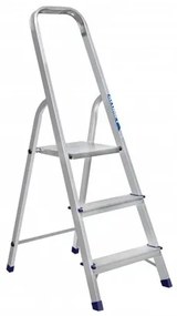 Alumet AM 703 Scări din aluminiu cu o singurălatură, 2 plus 1, 3 trepte, 60 cm