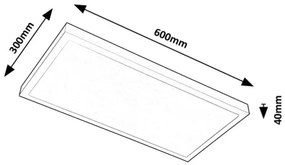Panou LED aplicat Rabalux 71077 DAMEK LED/24W/230V 4000K 60x30 cm