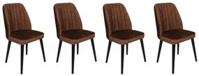 Set de scaune de sufragerie Alfa Brown, 4 buc.