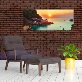 Tablou cu plaja frumoasă (120x50 cm)