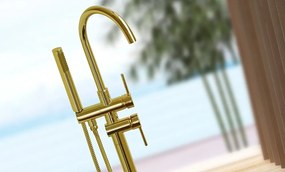 Baterie freestanding Ortis gold – H 117,5 cm