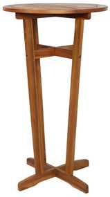 Set mobilier de bar de gradina, 5 piese, lemn masiv de acacia Scaune de bar cu spatar, 5