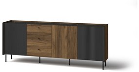 Comodă Phelan P6 (Nuc warmia + Negru). 1062536