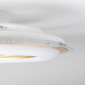 Plafonieră LED dimabilă cu ventilator Brilagi RONDA LED/48W/230V auriu + telecomandă