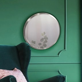 Oglinda decorativa rotunda 44cm Aries silver SV-119023