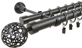 Galerie dubla azur negru 25/19mm (Alege marime: 400 cm)