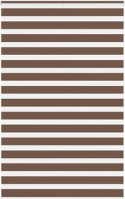 vidaXL Jaluzea tip zebra maro lățime țesătură 140,9 cm poliester