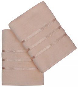 Set 2 Prosoape de baie Dolce, 70x140 cm, 100% Micro Bumbac, 560 gsm, Somon