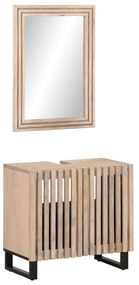 3217100 vidaXL Set mobilier de baie, 2 piese, lemn masiv de mango