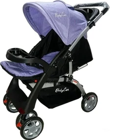 Carucior nou nascuti 2 in 1 BABY CARE™ PRO C18, Maner reversibil, Spatar reglabil in 3 trepte, Amortizoare, Frana picior,Pliabil , MOV