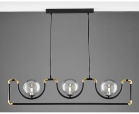 Lustră pe cablu Jupiter 1990 HANZA 3xG9/10W/230V negru/auriu