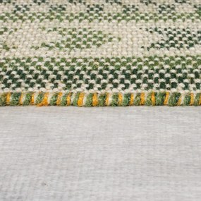 Covor verde din amestec de iută 120x170 cm Mara Jute Border – Flair Rugs