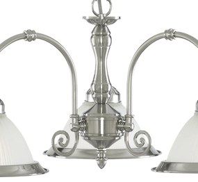 Lustra suspendata stil clasic American Diner 3L argintiu 1043-3 SRT