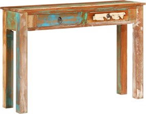 vidaXL Masă consolă, 110x30x75 cm, lemn masiv recuperat