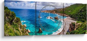 Tablou - Sardinia (cu ceas) (90x30 cm)