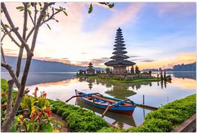 Tablou - Templul Pura Bratan (90x60 cm)