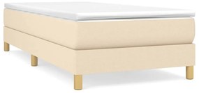 3120587 vidaXL Cadru de pat box spring, crem, 90x200 cm, textil