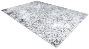 Covor MEFE modern  8724 Ornament vintage - structural două niveluri de lână gri