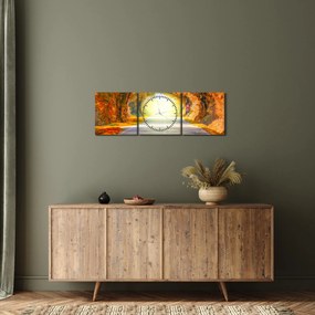 Tablou - Poarta din copaci (cu ceas) (90x30 cm)