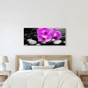 Tablou - Orhidee violet (120x50 cm)