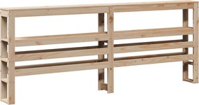 vidaXL Tăblie de pat cu rafturi, 200 cm, lemn masiv de pin