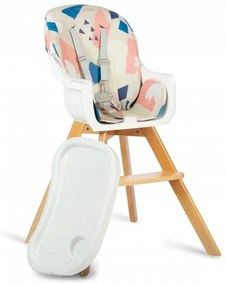 Scaun de masa 3 in 1, cu picioare din lemn, 63 x 58 x 90 cm, Ricokids Lilo 700204 - Multicolor