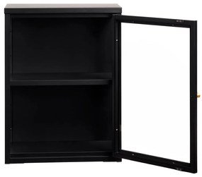 Vitrină neagră din metal suspendată 45x60 cm Carmel – Unique Furniture