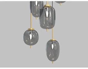 Lustră pe cablu BELLEVILLE Wofi 5007-502 6xE14/40W/230V negru/auriu