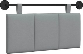 vidaXL Cap de pat suspendat Dungi Gri deschis 100 x 55 x 5 cm țesătură