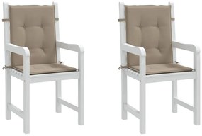 Perne scaun de gradina, 2 buc., gri taupe, 100x50x3 cm 2, Gri taupe, 100 x 50 x 3 cm