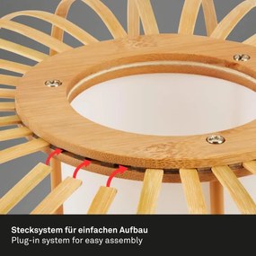 Briloner 1759011 - Lampă de podea 1xE27/10W/230V bambus/negru