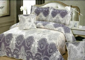 Set Cuvertura Bumbac + 4 Fete de Perne, Purple Regal